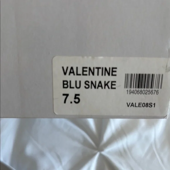 Steve Madden Gray and Black Slingback Heels Valentine Blu Snake - Picture 3 of 7